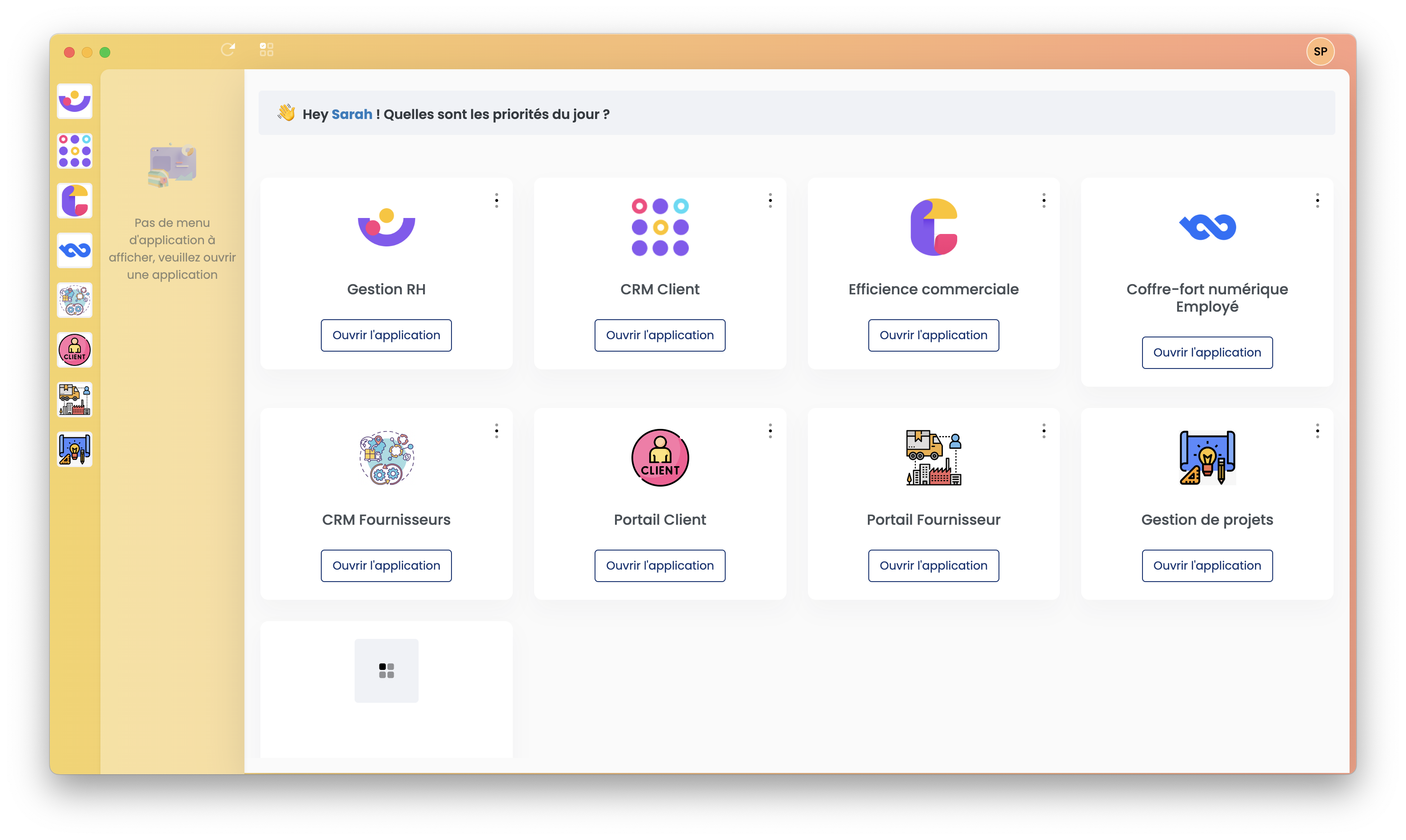Exemple d'espace de travail KIS